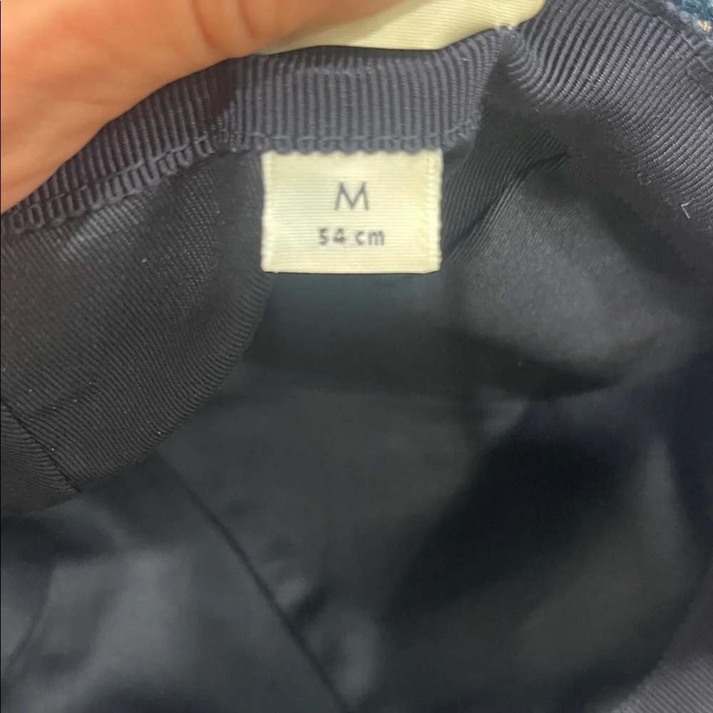 Gucci Navy Velvet Monogram Cap - Picture 7 of 7